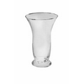 Lead Free Crystal Wide Mouth Vase Award w/ Round Footed Bottom (8")
